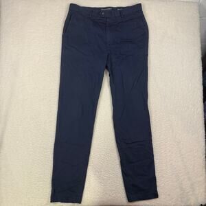 Banana Republic Mens 35 Traveler Pants Slim Fit Chino Office Work Mailbu Blue